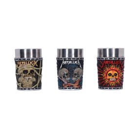 Metallica Shot Glass set 8.5cm Band Licenses Christmas Gift Guide Drinkware