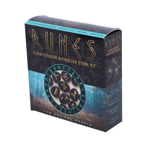 Runes Elder Futhark Divination Stone Kit History and Mythology September Flash Sale 2024 | Incense and Tealights